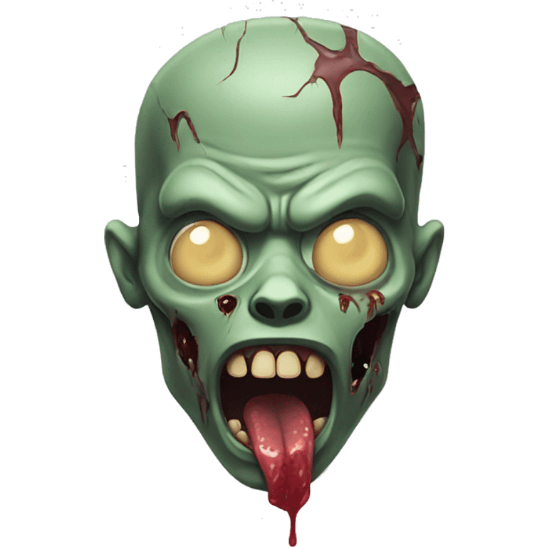 Zombie with tongue emoji