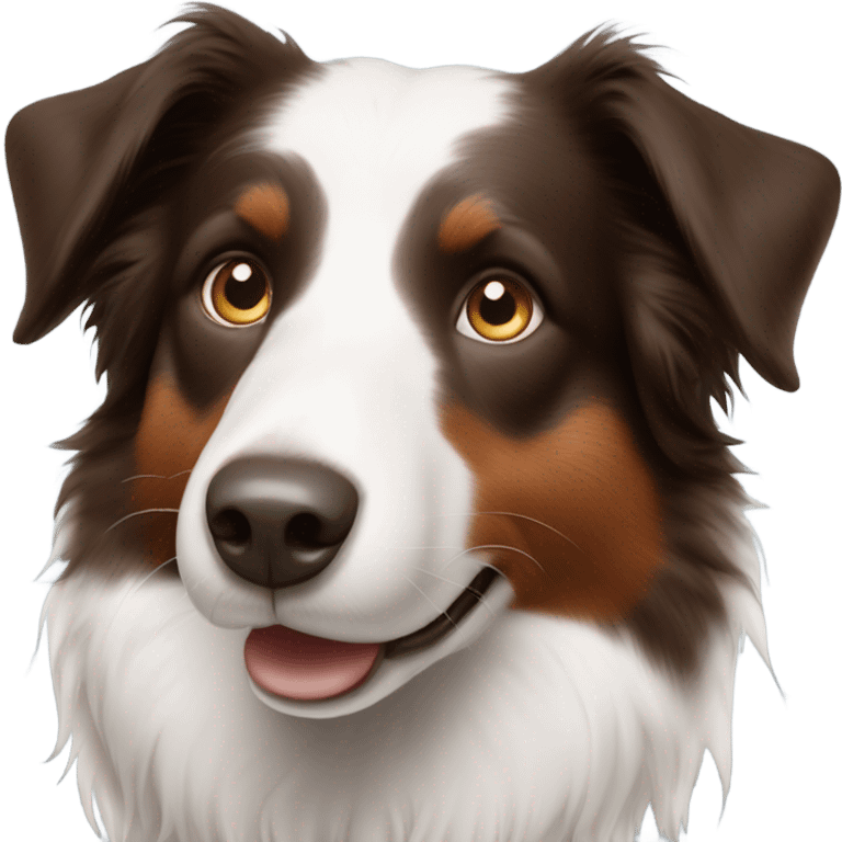 Border collie blue eyes and small brown patch on cheeks emoji