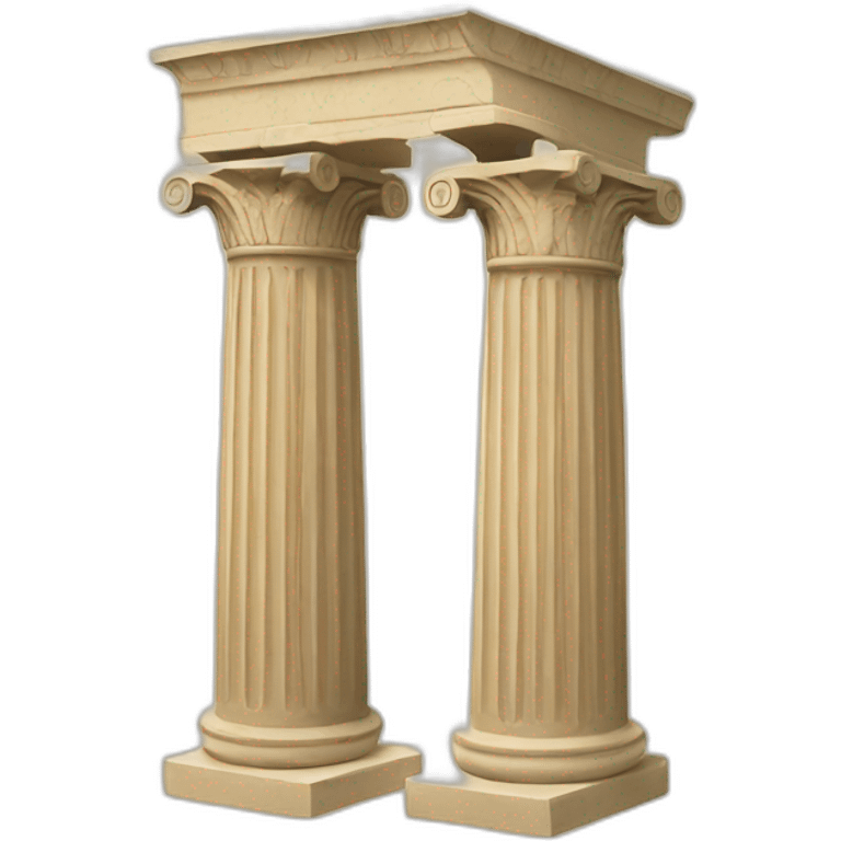 Greek columns with Egyptian symbols emoji