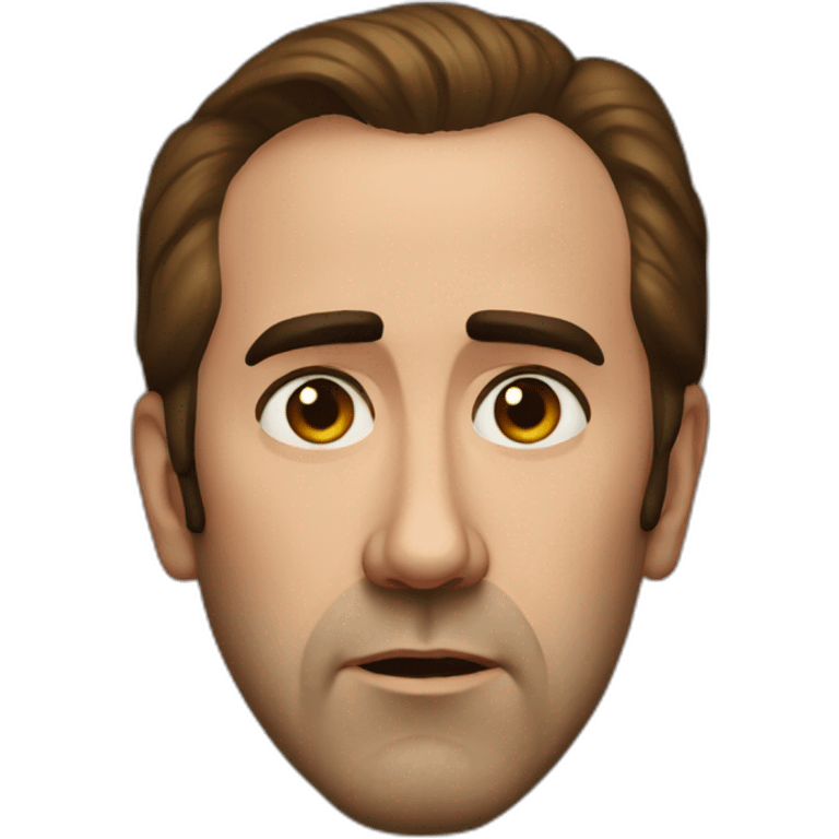 Nicolas Cage serious emoji