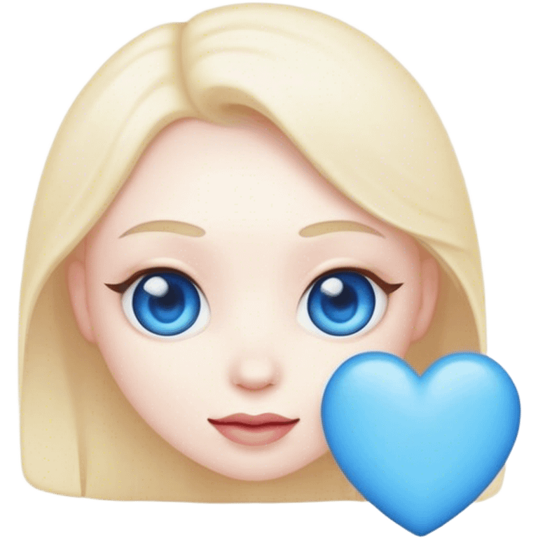 emoji with blue hearts eyes emoji