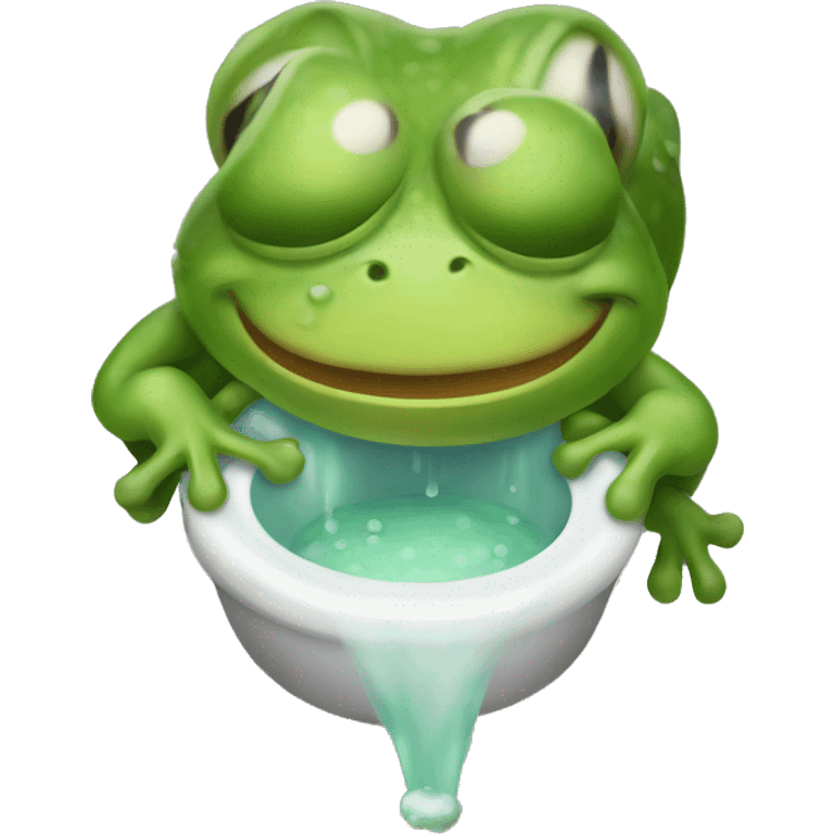 Frog vomiting emoji