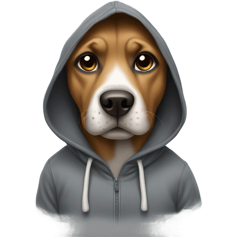 Dog with hoodie emoji