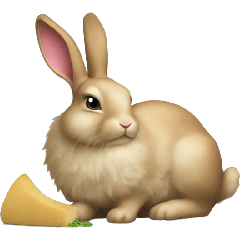 bunny eating caje emoji