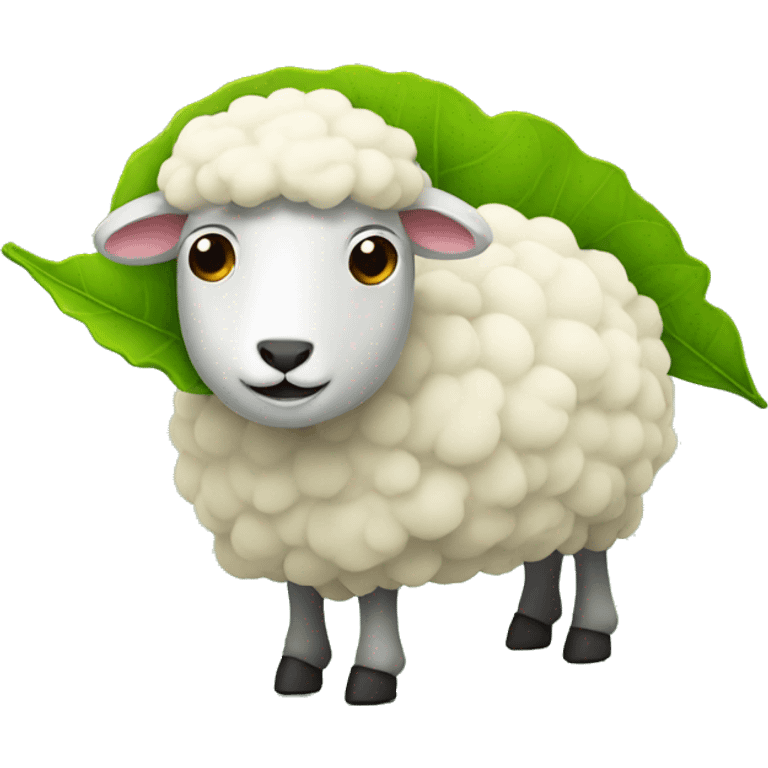 Leaf sheep emoji