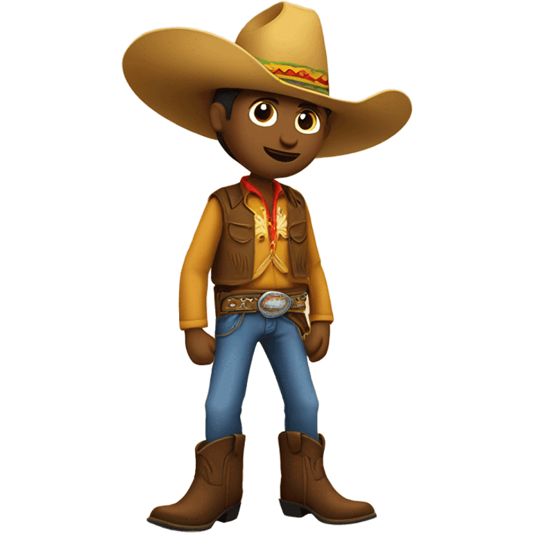 Cowboy riding a taco emoji