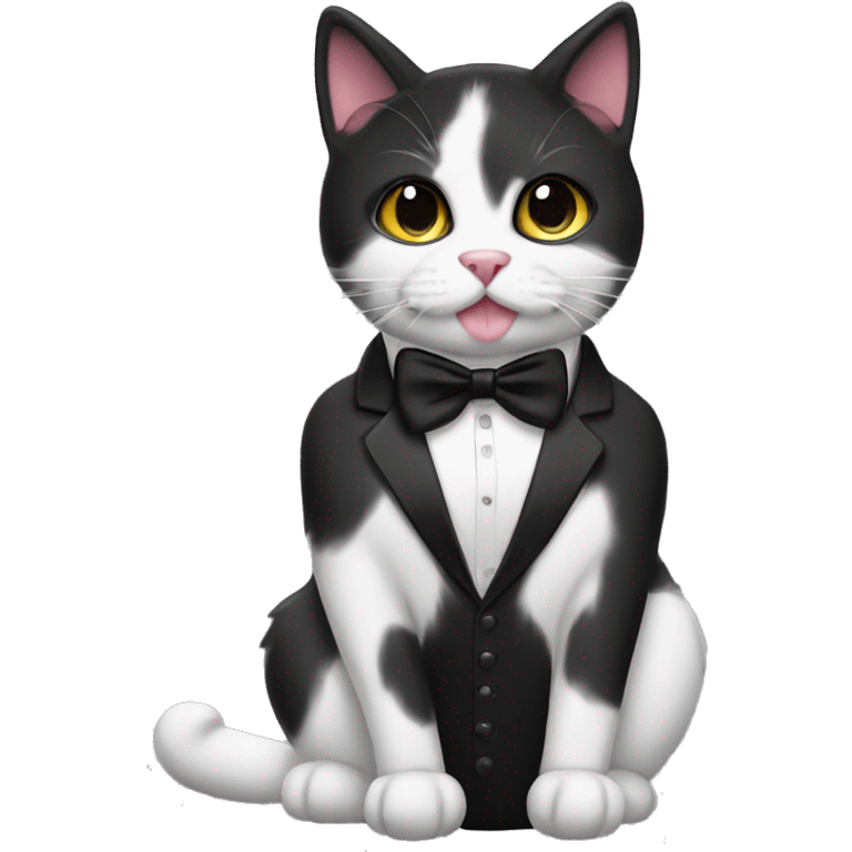 makeup tuxedo cat girly emoji