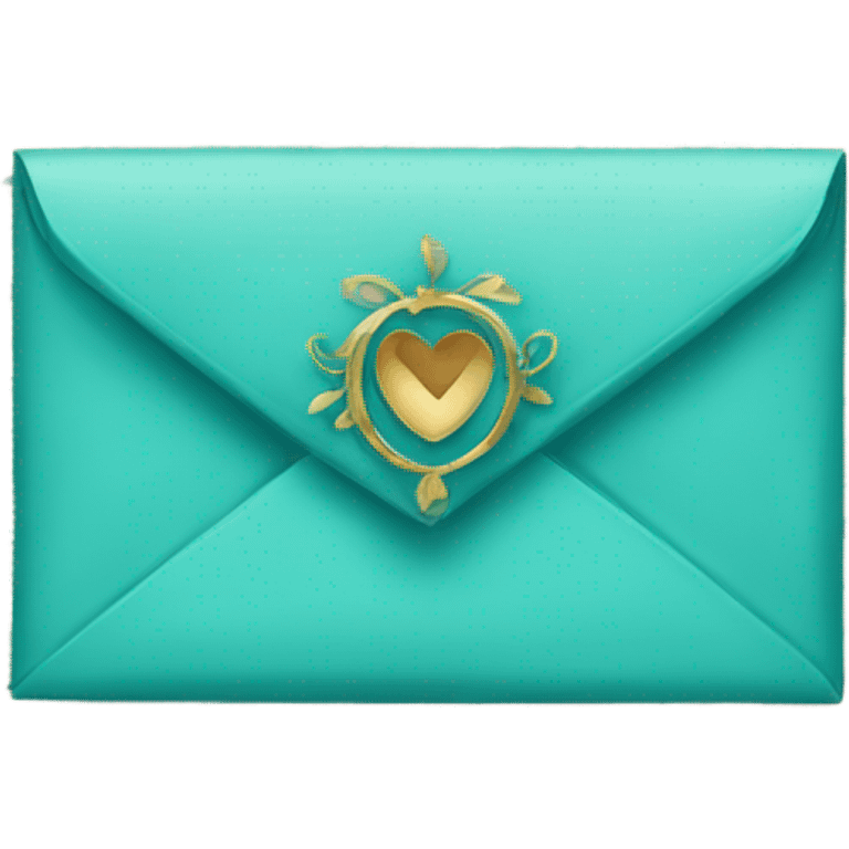 turquoise love letter  emoji