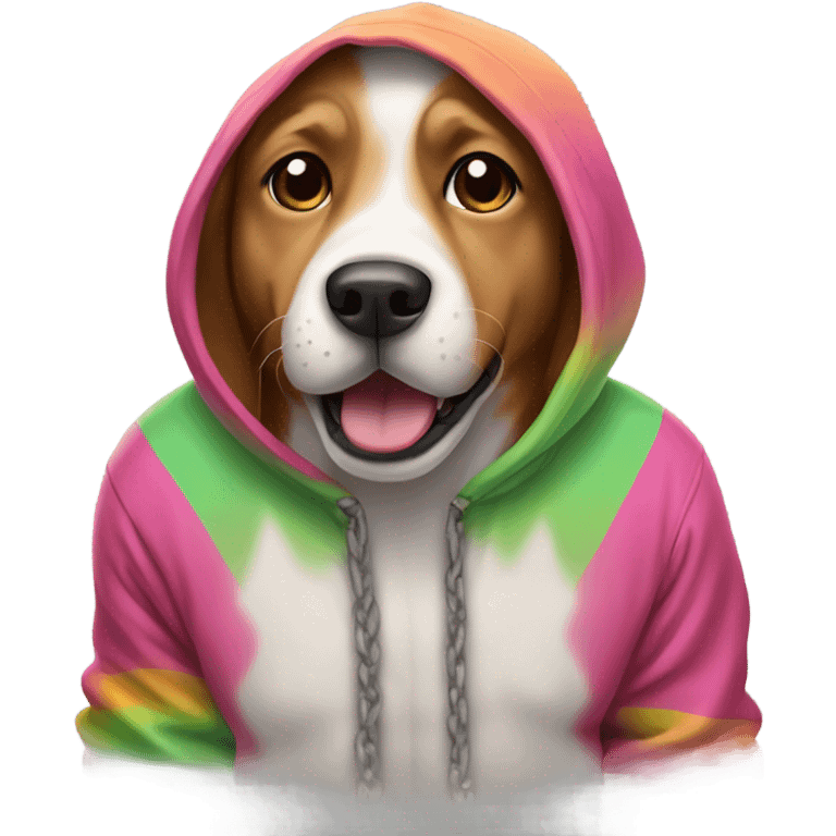 Dog wearing a hoodie  emoji