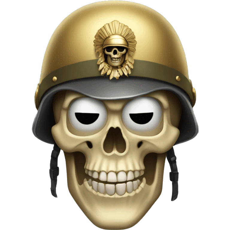 skull in golden millitary helmet emoji