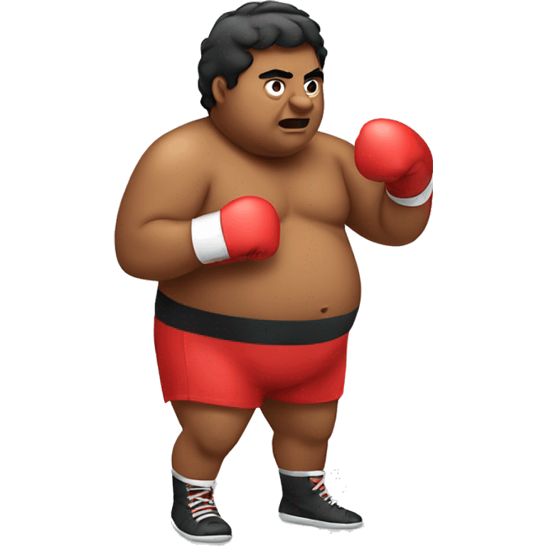 fat indian guy boxing emoji