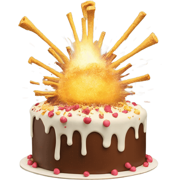 Exploding cake emoji