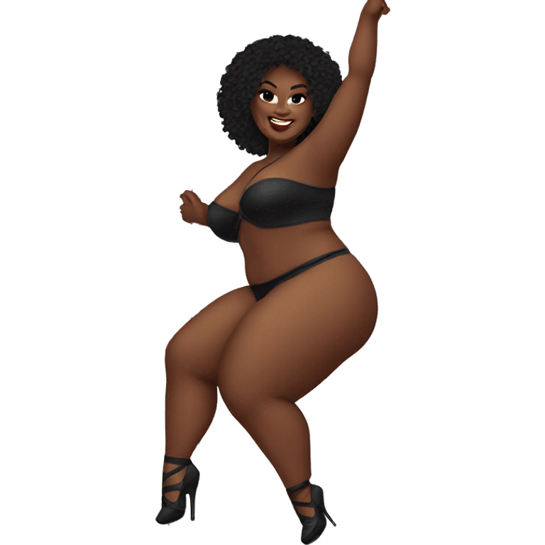 Plus size pole dancer emoji