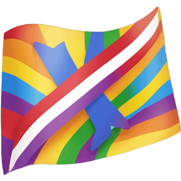 Flag lgbt with x in flag emoji