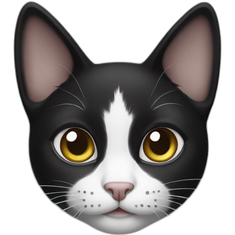 Black and white cat emoji