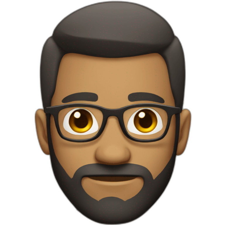 Testosterone hipster with short haircut emoji