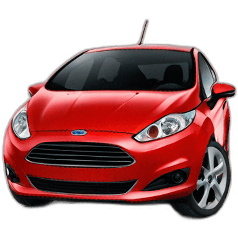 Red Ford fiesta mk7 2009 emoji