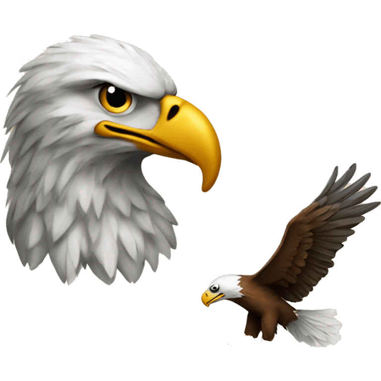 an eagle writing on paper emoji