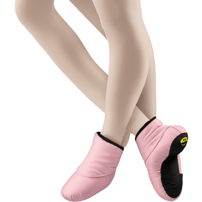 pink with black sole bloch ballet warm up booties emoji