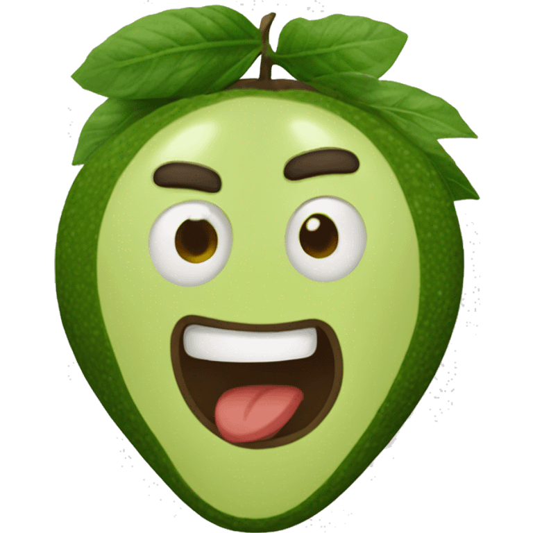 Un aguacate maqullada emoji