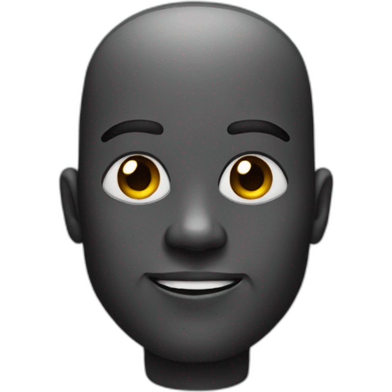 black man robot emoji