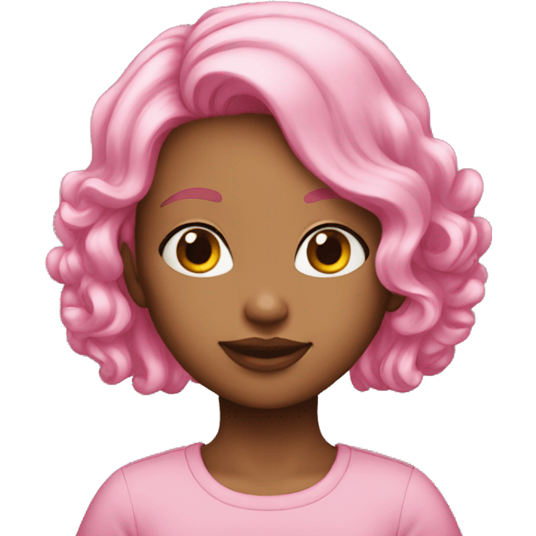 girl pink hair emoji