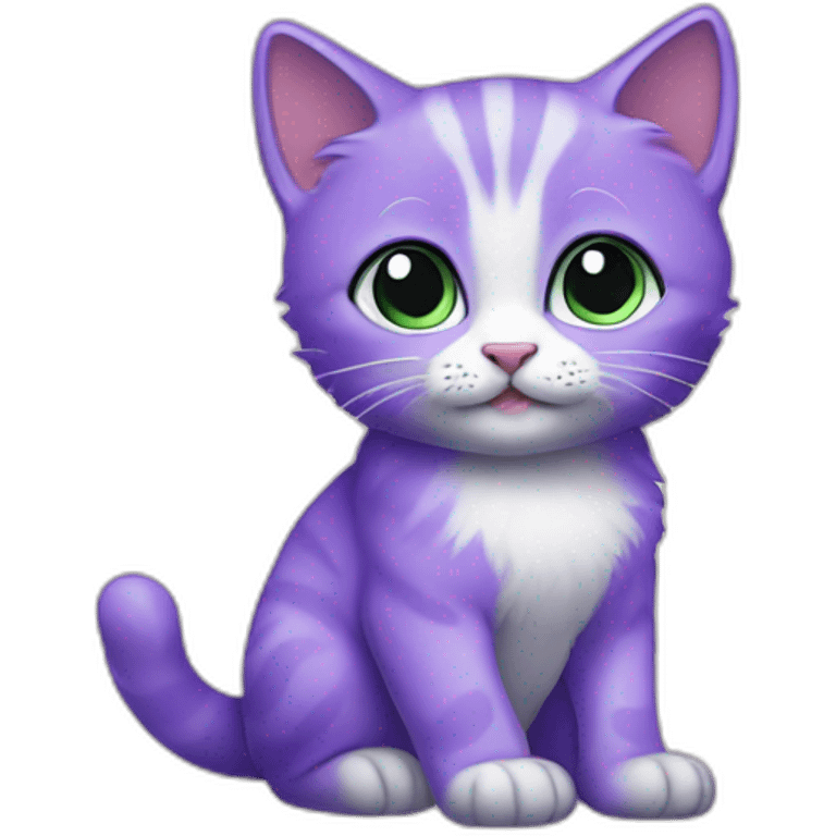 Purple kitten  emoji