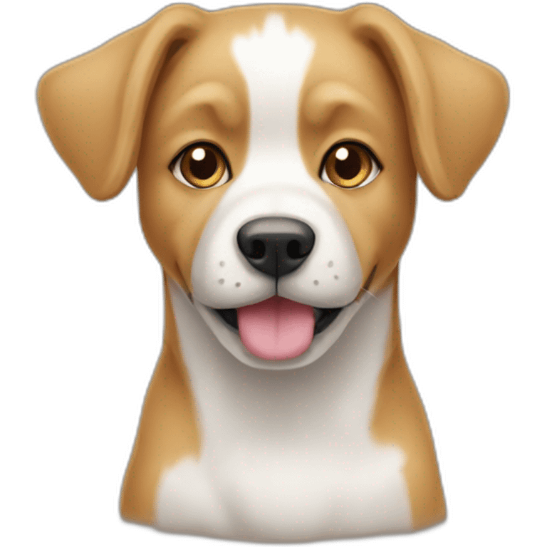 Chien sur un chat emoji