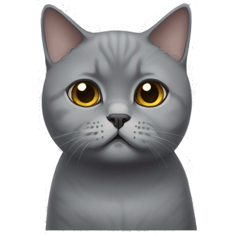 British shorthair cat with sad eyes  emoji