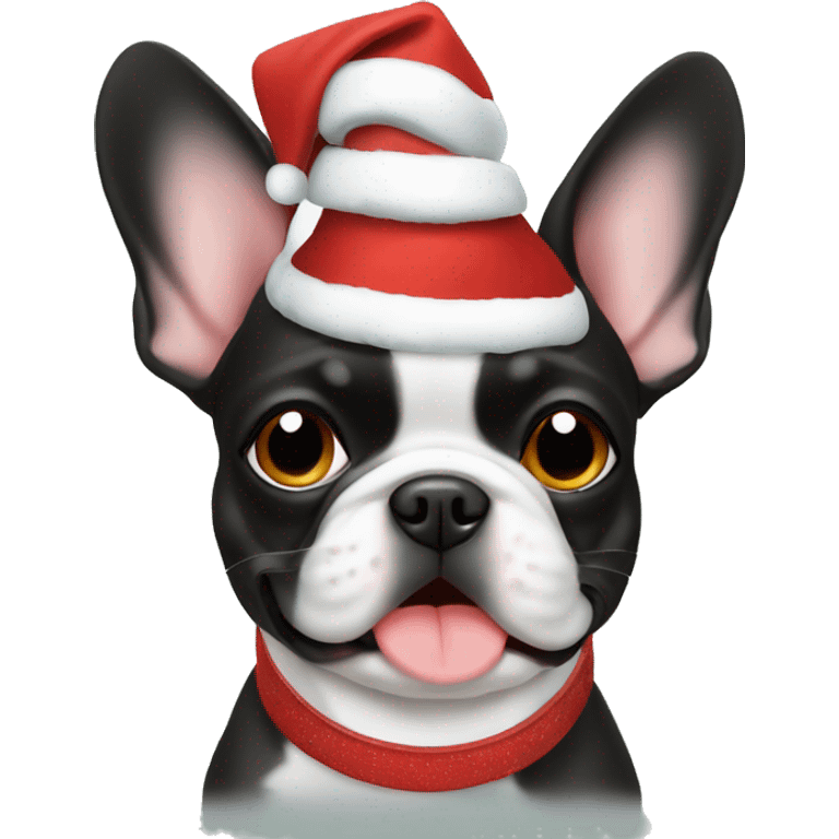 Christmas frenchie emoji