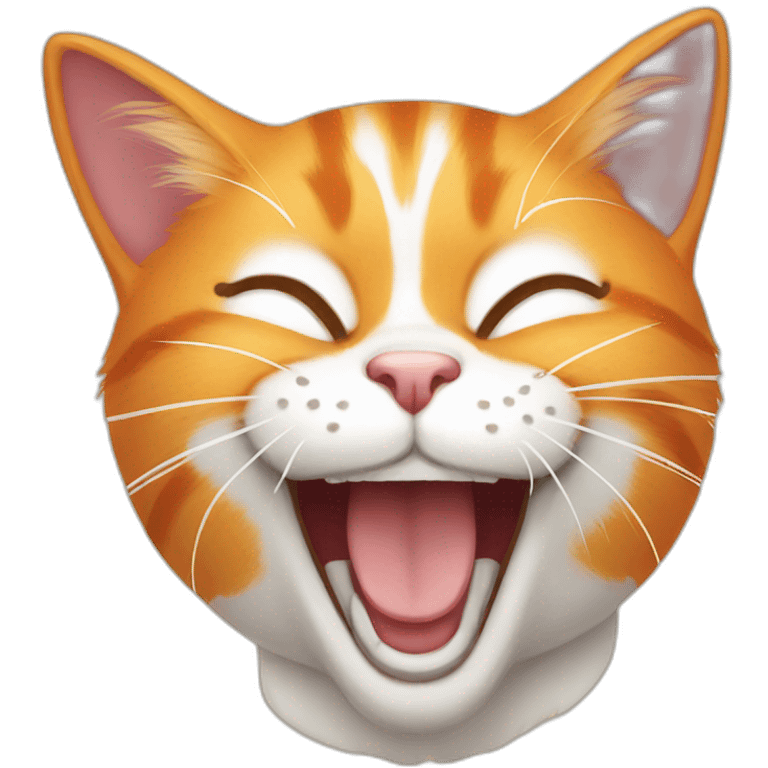  orange cat laughing out loud emoji