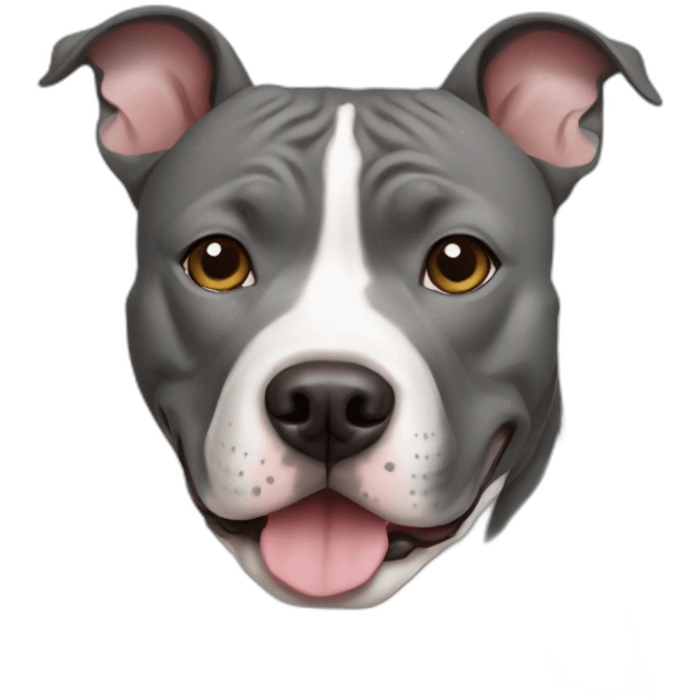 Gray american staffordshire terrier emoji