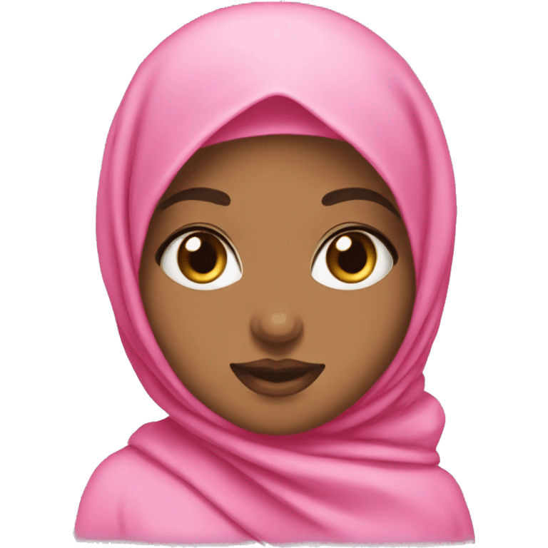 Hijabi girly with pink bow emoji