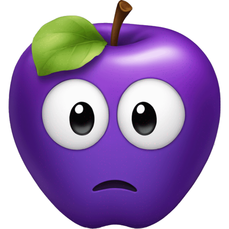 purple apple emoji