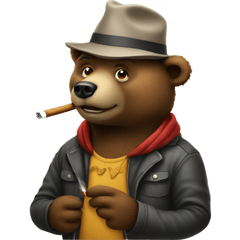 Smoking bear emoji