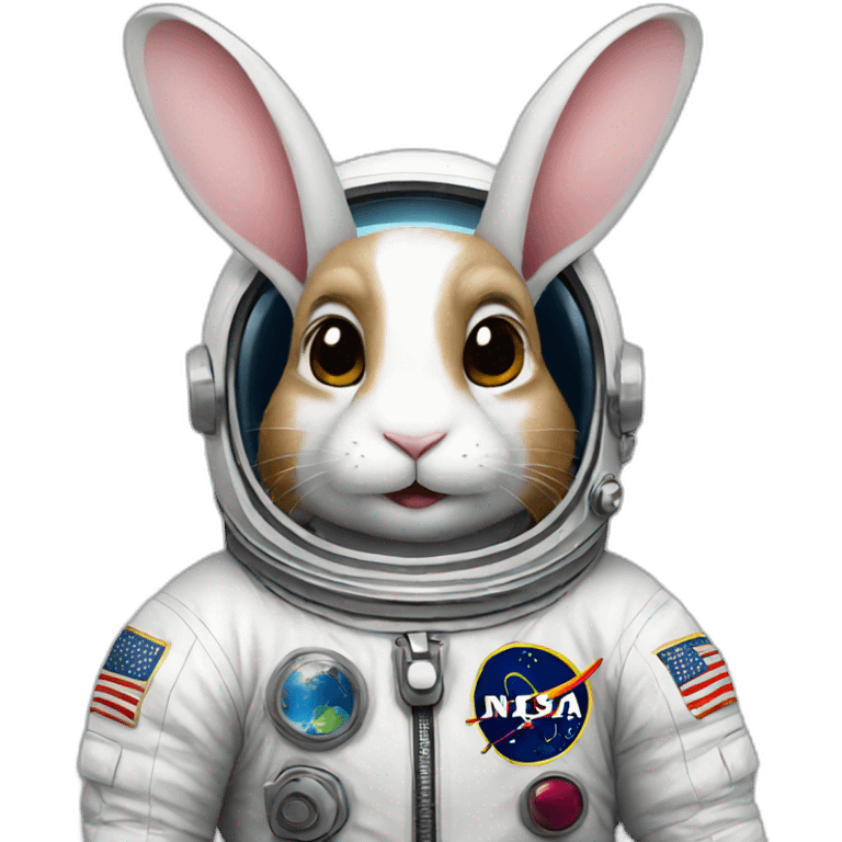 Rabbit as an astronaut emoji