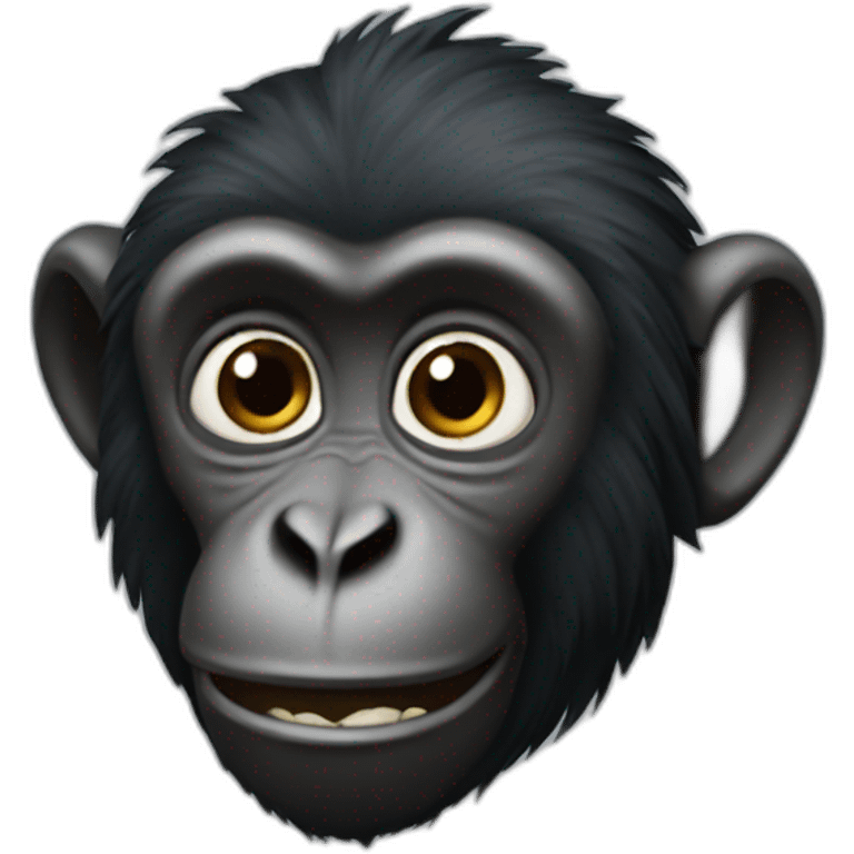 A black monkey emoji