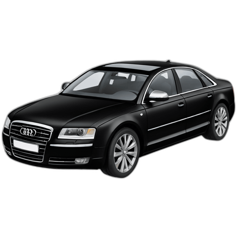 black 2005 Audi A8 6.0 W12 emoji