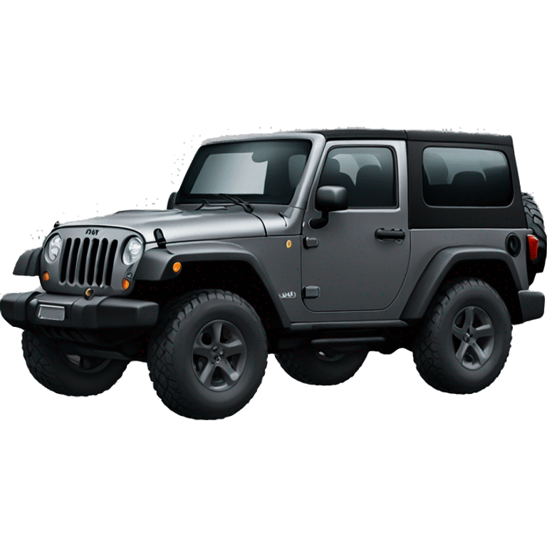 a jeep rubicon black color emoji