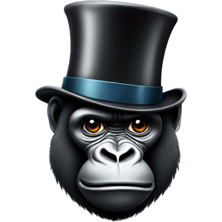 Gorilla with a top hat emoji