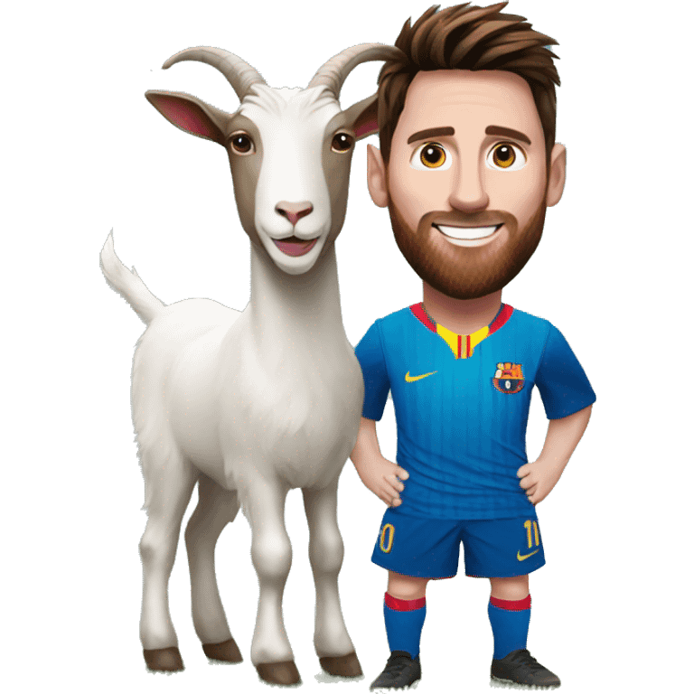 messi with a goat emoji