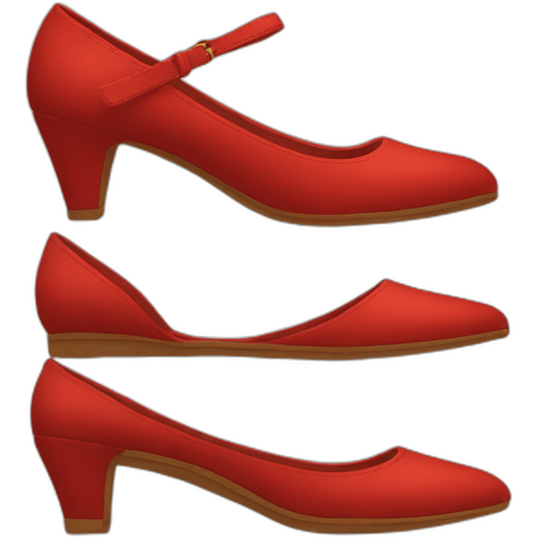 red women's shoes emoji