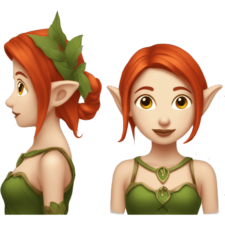 red head elf fantasy woman emoji