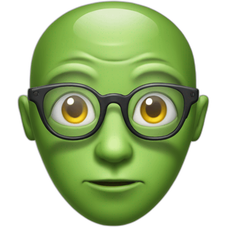 Alien avec des lunettes de vu emoji