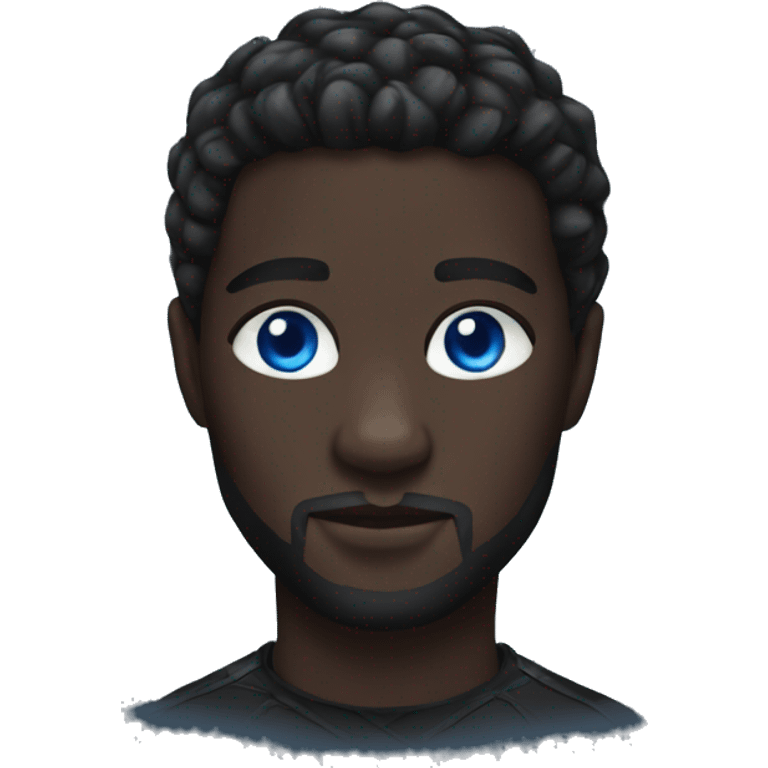 Black panther with blue eyes emoji