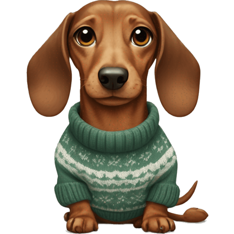 dachshund in a sweater emoji