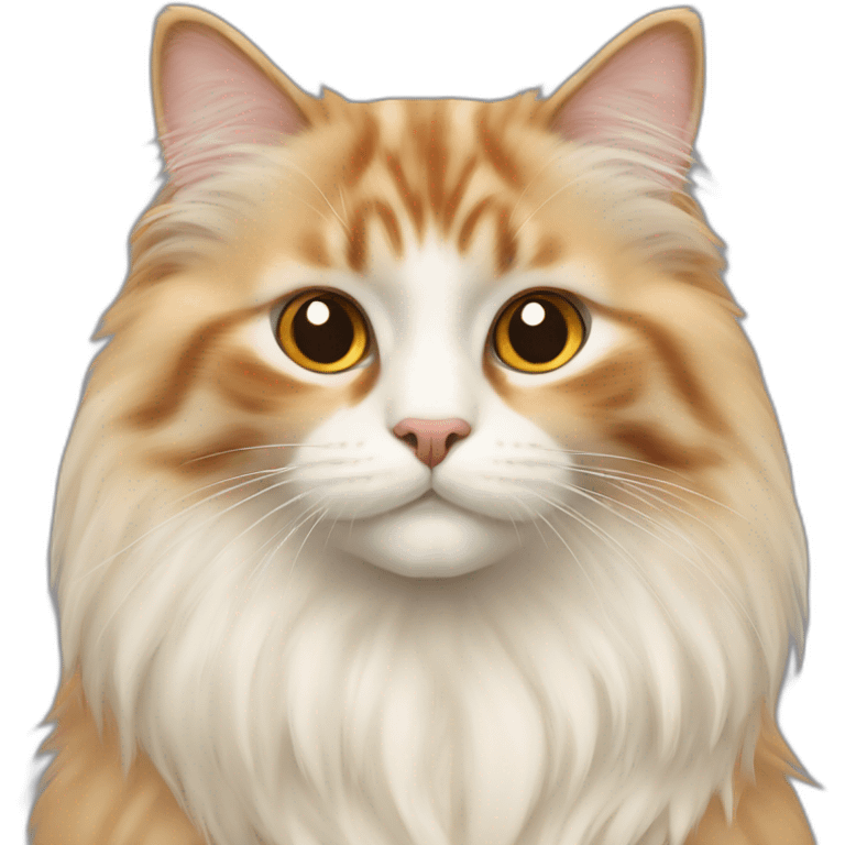 birman cat and an orange Norwegian forest cat emoji