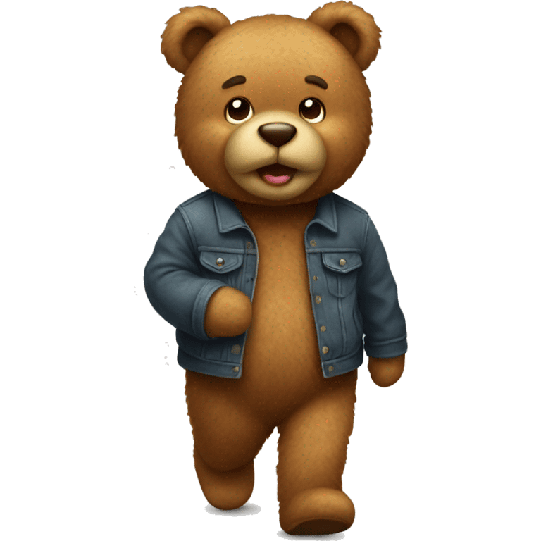 walking teddy bear emoji