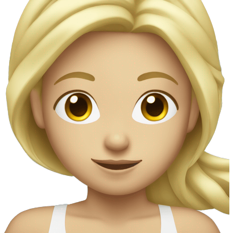 Blonde girl swimming  emoji