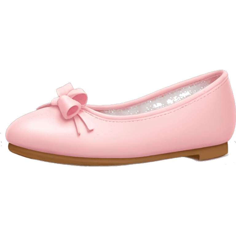 Baby pink ballet flats with bowes no mistakes  emoji